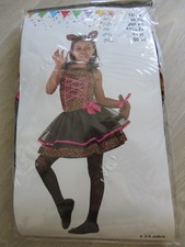 Leopard Kleid Kostüm Fasching Karneval , Gr3-5Jahre, Mädchen