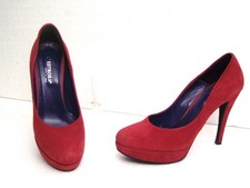 Rote Pumps, Wildleder, 11cm High Heels - Gr. 40 - L' ESTROSA