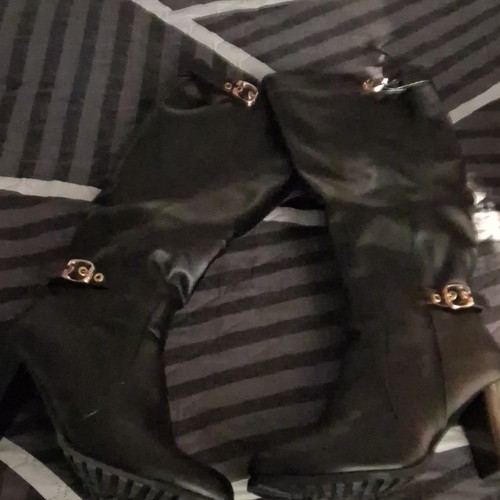 Stiefel schwarz mit absatz - stiefel,