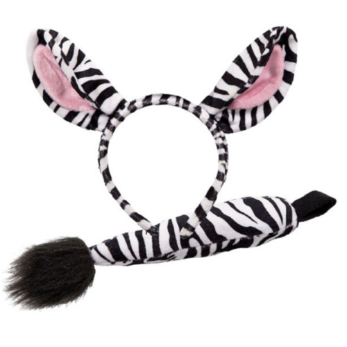 Zebra ohren schwanz set - &,