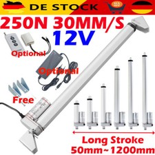 12V Linearantrieb Elektrisch Linear Actuator Motor 250N 50-1200mm Fast IP54 DE