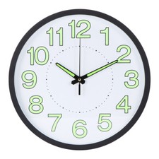 30cm Wanduhr Lautlos Groß Geräuschlos Mit Nachtlicht Rund für Wohnzimmer Modern