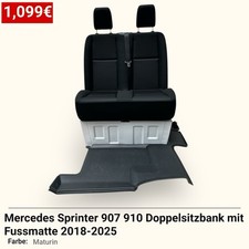 Mercedes Sprinter 907 910 Doppelsitzbank Sitz mit Fussmatte 2018-2025 Maturin