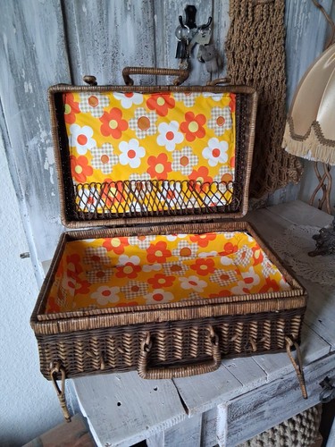 Vintage picknick korb koffer - ,
