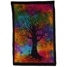 Indischer Wandbehang Poster bunter Baum Dekotuch ca. 105 x 73 cm 