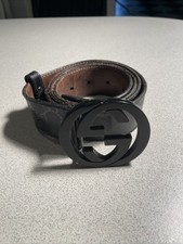 Gucci Gürtel GG schwarz Glänzend Gr. 95