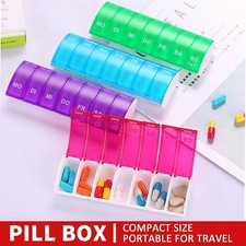 Tablettenbox 7 Tage Pillenbox Tablettendose 7-Fächern Pillendose Medikamtendose