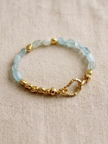 Aquamarin vermeil gold - aquamarin,