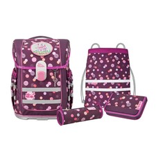 McNeill Ergo Compacto Schoolbag Set 5-teilig Schulranzen Ruby beere rosa