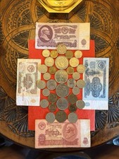 ?Konvolut 36 Münzen 1961-1991 Geld Scheine Banknoten Rubel Kopeken UdSSR CCCP