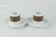 Melitta Hamburg 2025 Braunes Band - Braun - 2 Tassen mit Untertasse - Retro ✅