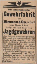 SUHL, Werbung 1900, Simson &