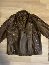 Neue braune Western-Lederjacke
