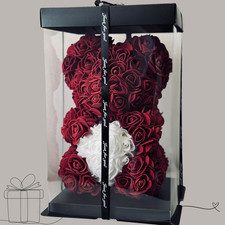 Rosenteddy mit Herz Geschenk