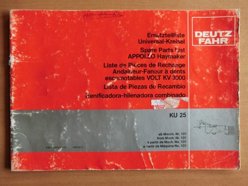 Deutz fahr ersatzteilliste - deutz,