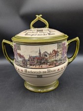 V&B Mettlach Keramik BOWLE Bacharach Jugendstil Topf antik alt