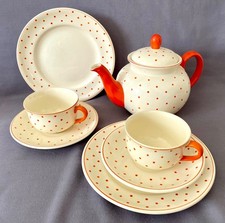 7 tlg antikes, rd 100 Jahre altes Teeservice VILLEROY & BOCH Lübeck Dec Marli