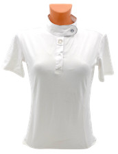 Equipage Turnier T-Shirt Reitshirt weiß mit Silber edel schick Turnierbluse NEU