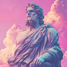 Wandtattoo Aufkleber Gott Zeus Vaporwave Wandaufkleber