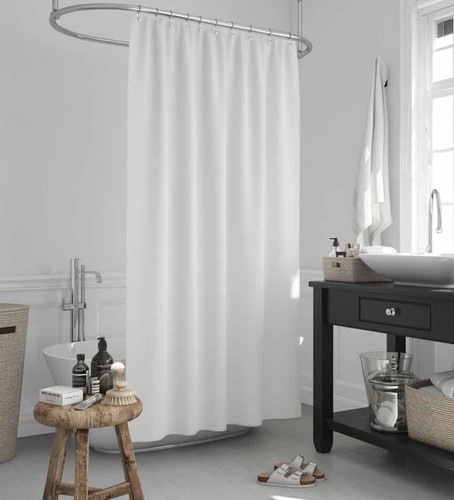 Textil duschvorhang weiss - duschvorhang,