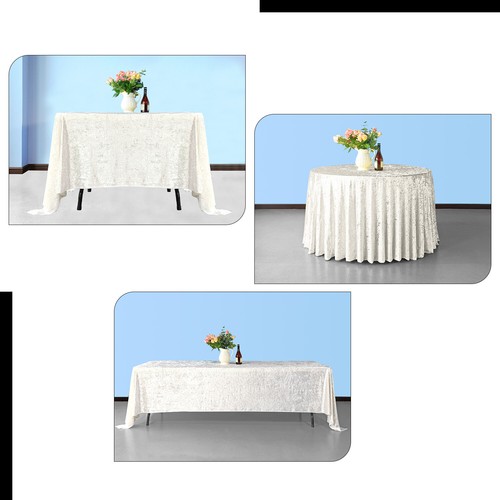 Crushed velvet tischdecke - velvet,