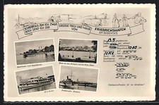 AK Friedrichshafen /Bodensee, Raddampfer Bavaria, Yachthafen und Schloßkirche 