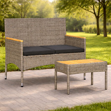 Sitzer gartenbank polyrattan - 2,