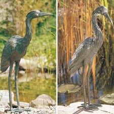 Bronzefigur Graureiher Set