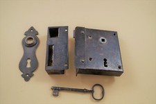 Zimmertür Kastenschloß mit Schlüsselschild, Antike Ausführung Modell Hoffschulte