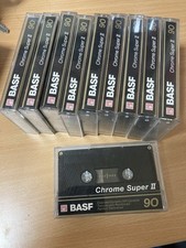 10 BASF Chrome Super II 90 Kassetten UNBESCHRIFTET  Bespielt