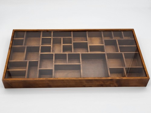 Setzkasten mit glasscheibe aus - glasscheibe,