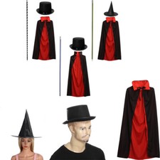 DE Erwachsene Kinder Cape 1Set Hut Verkleiden Zauberstab Bühnenperformance Fancy