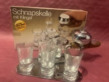 Schnapskelle Mit Klingel Stamper Schnapsgläser Tablett 