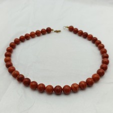 Antike Halskette aus Schaumkoralle | vergoldeter Verschluss - 67  Gramm 