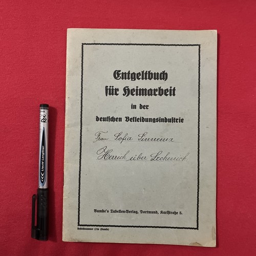 Entgeldbuch für heimarbeit - entgeldbuch,