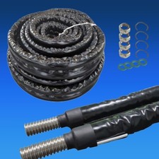 Solarrohr Edelstahlwellrohr Solarleitung Doppelrohr isoliert DN16 DN20 +Fittings