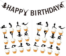 Yoga Geburtstag Deko Banner