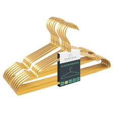 Parusia Kleiderbügel gold 42cm breit 1cm, Metall rostfrei,formstabil 10x/20x/40x