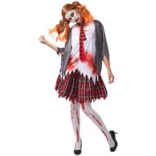 Zombie Damen Kostüm "Deadwalker" MIESEPETER® Halloween Gruselparty neu