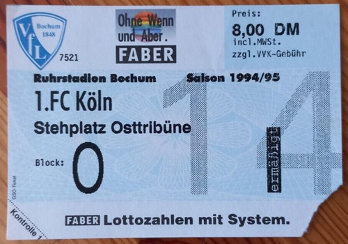 Sammler ticket vfl - ticket:, bochum-1fc