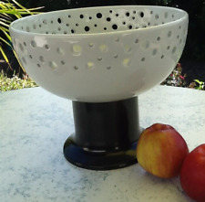 Sgrafo Modern Peter Müller große Schale auf Fuß Durchbruch schwarz weiß 2378 Gra