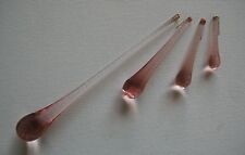 Murano Glas Tropfen rose, 55 - 200mm, Behang für Wasserfall Kronleuchter Lüster