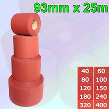 Schleifpapier Rolle 93mmx25m Rollenschleifpapier Schleifrollen Körnung P40-P400