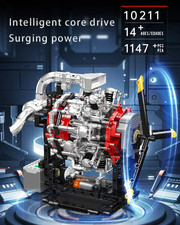 Flugzeugmotor, Sternmotor 14 (2x7) Zylinder, mit Technik-Motor, 1147 Teile,  neu