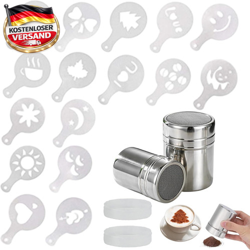 Kakaostreuer set edelstahl mit - set,