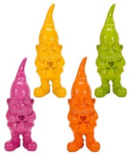 4er Set Gartenzwerge pink