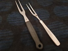 2x WMF Spießer Fleischgabel Grill Stecher Besteck Vintage Qualität Edelstahl 