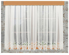 Gardinen-Store Isabella Natur Sekt Echte Plauener Spitze Reihband Fertiggardine