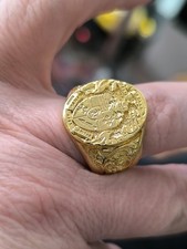 Herrenring Kupfer Vergoldet