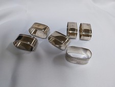 6 Stück versilbert Serviettenringe